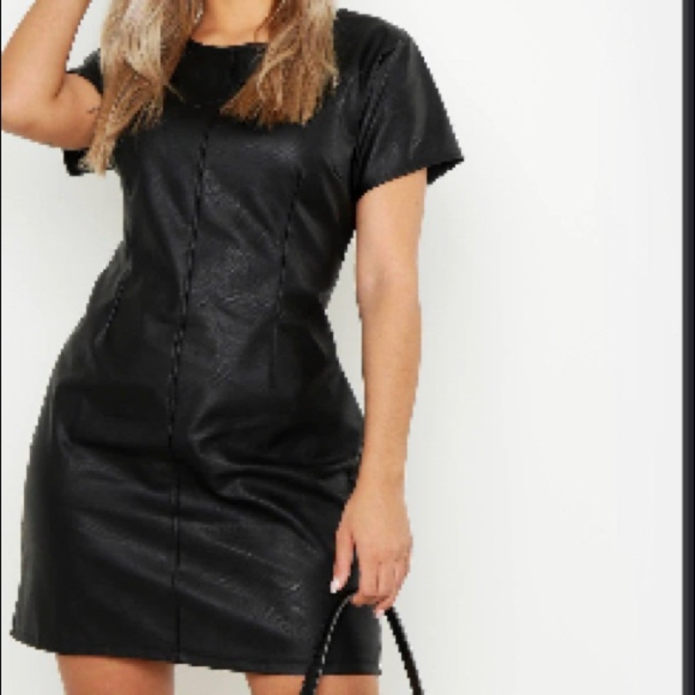 faux leather shift dress ▪️◼️▪️